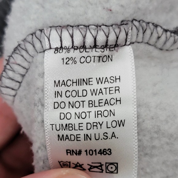 Vintage Hill Made in USA California Republic Bear Hoodie Pullover Black Gray M - Picture 4 of 7